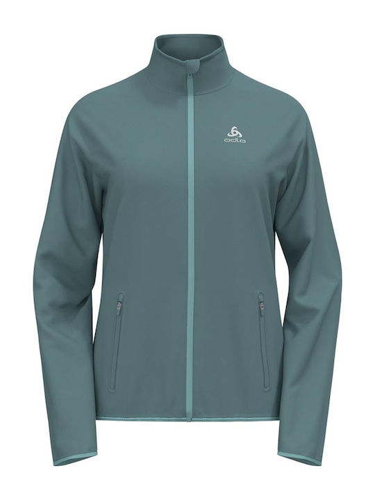 Odlo Women's Running Short Sports Jacket Windproof for Spring or Autumn Turquoise