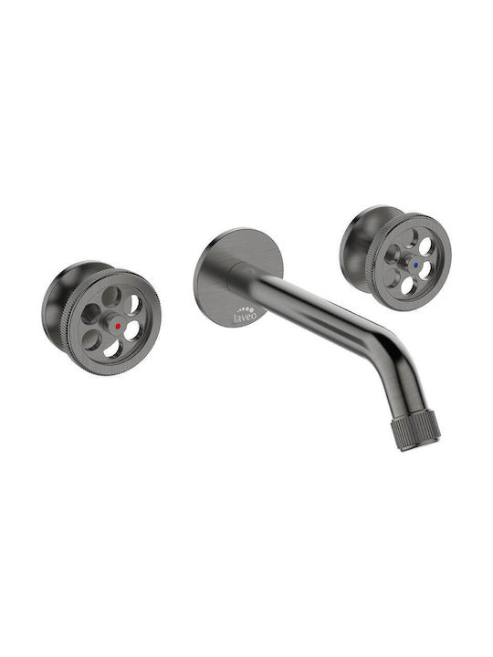 Laveo Muro Built-in Faucet Mixer for for Bathroom Sink Gray
