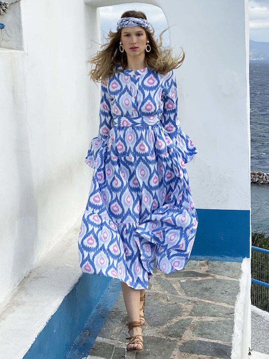 Summer Midi Shirt Dress Lilac
