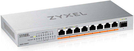 Zyxel XMG-108HP Unmanaged L2 PoE+ Switch με 8 Θύρες Ethernet