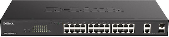 D-Link DGS-1100-26MP v2 Managed L2 PoE+ Switch με 24 Θύρες Gigabit (1Gbps) Ethernet και 2 SFP Θύρες