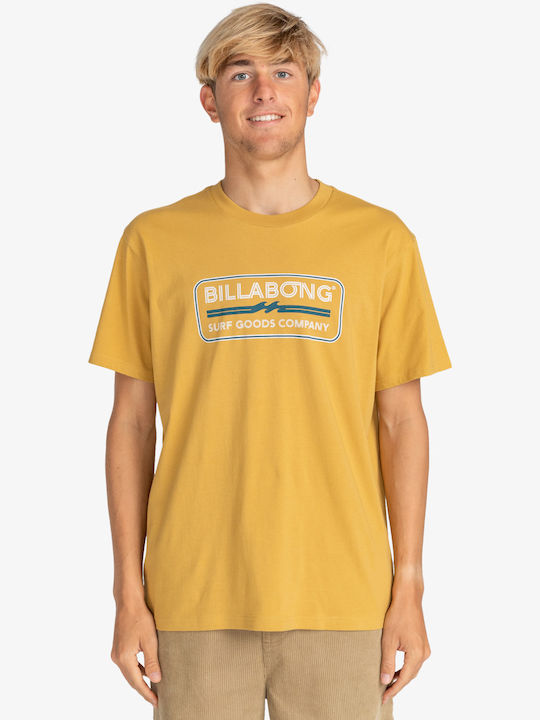 Billabong Trademark T-shirt Bărbătesc cu Mânecă Scurtă Aur