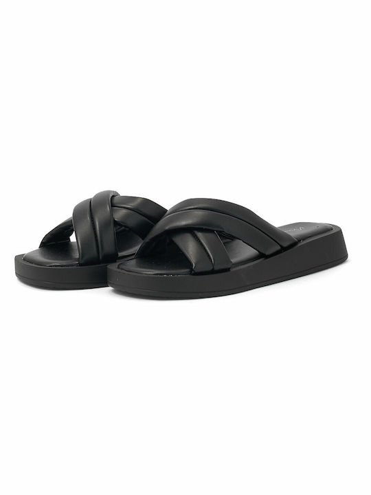 Envie Shoes Women's Flat Sandals in Black Color