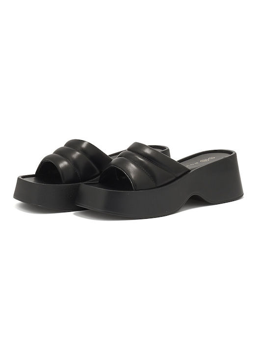 Envie Shoes Flatforms Synthetic Leather Women's Sandals Black
