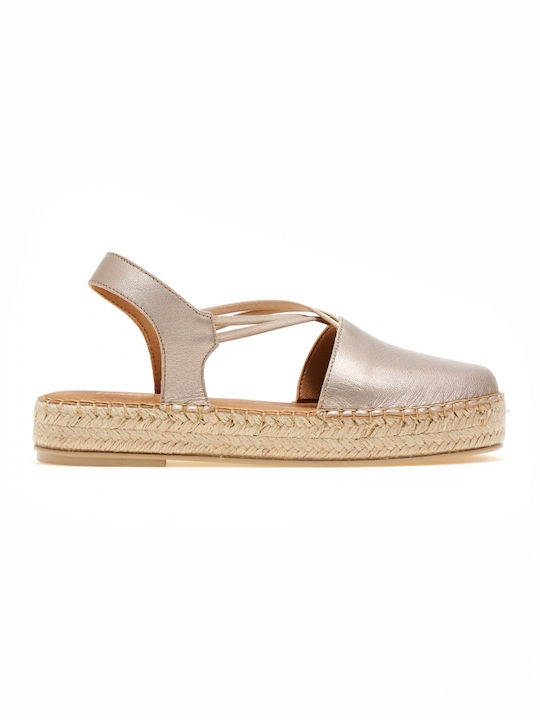 Ragazza Anatomische Damenplattformen im Espadrilles-Stil Beige