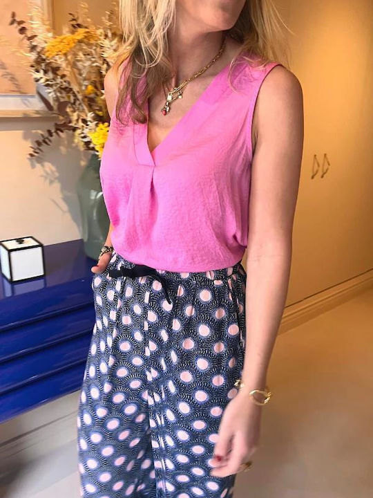 ICHI Bluza de Damă de Vară Fără mâneci Pink