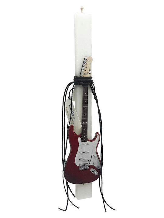 Easter Candle Round Scented Guitar White