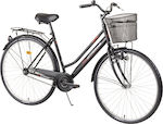 DHS Citadinne 28" 2023 Μαύρο Ποδήλατο Πόλης χωρίς Ταχύτητες