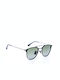 Monte Como Men's Sunglasses with Black Metal Frame and Green Gradient Lens KB17083 C03