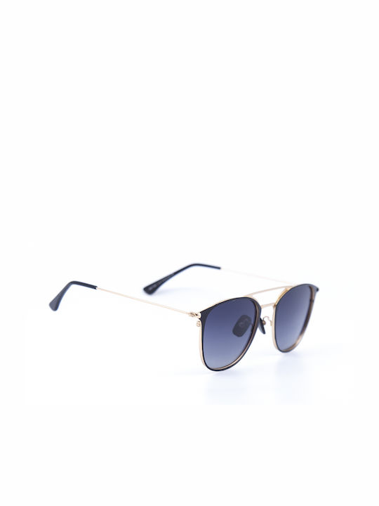 Monte Como Sunglasses with Gold Metal Frame and Blue Gradient Lens KB17083 C02