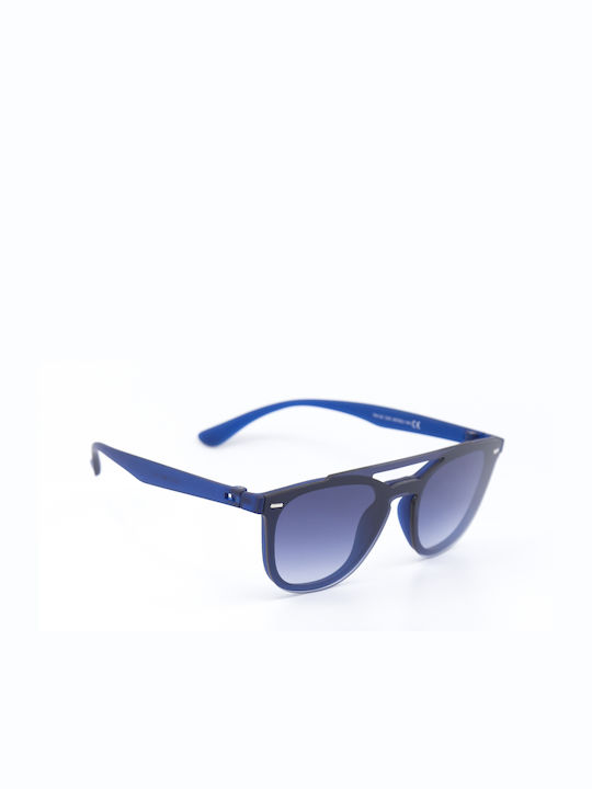 Monte Como Sunglasses with Blue Plastic Frame and Blue Gradient Lens TR132 C05