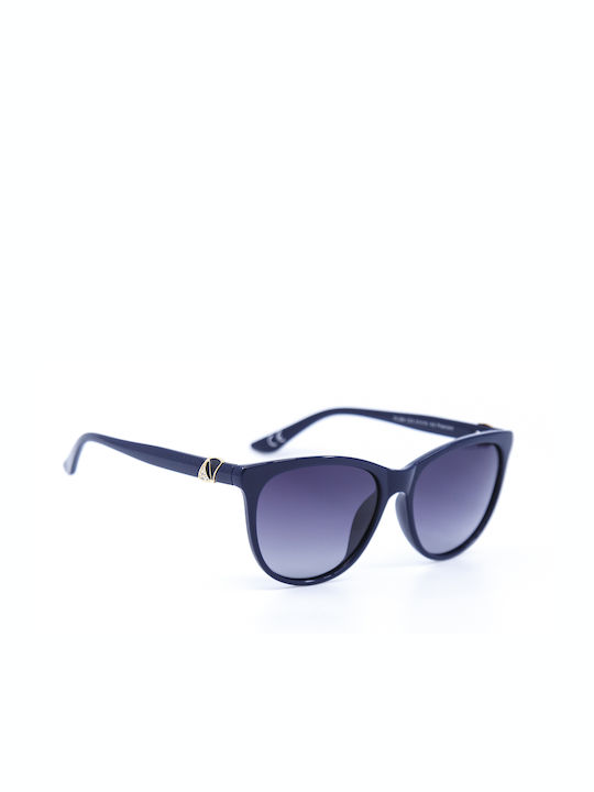 Monte Como Women's Sunglasses with Blue Plastic Frame and Blue Gradient Lens PL388 C03