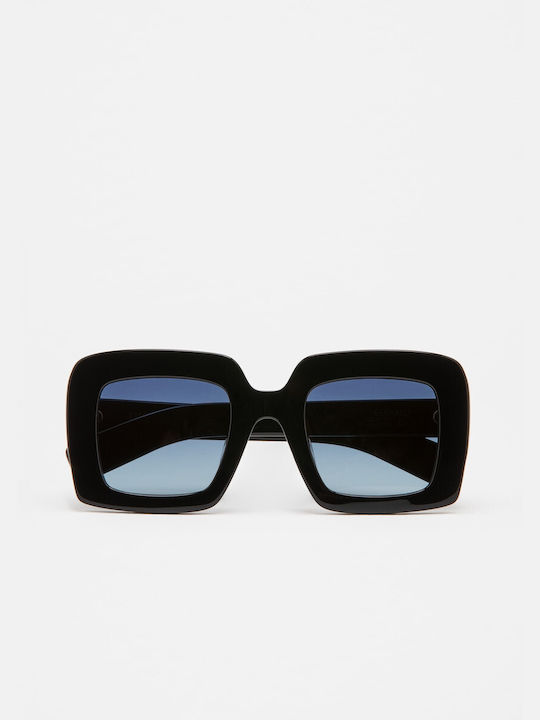 Kaleos Sonnenbrillen mit Schwarz Rahmen und Blau Linse Gerhard 1