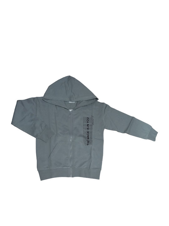 Trax Kids Cardigan Cotton with Hood Gray