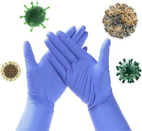 Kris Nails Gloves for Work Disposable Purple Nitrile 100pcs