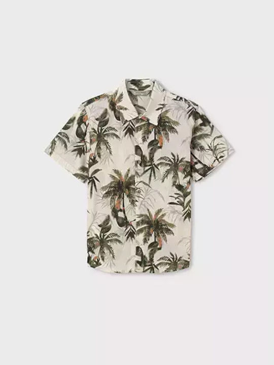 Mayoral Kids Floral Shirt White