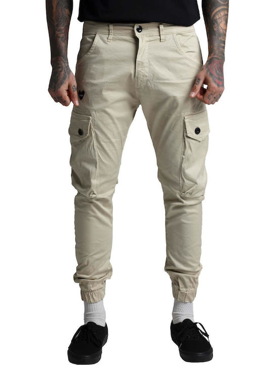 Cosi Jeans Trousers Cargo in Slim Fit Beige