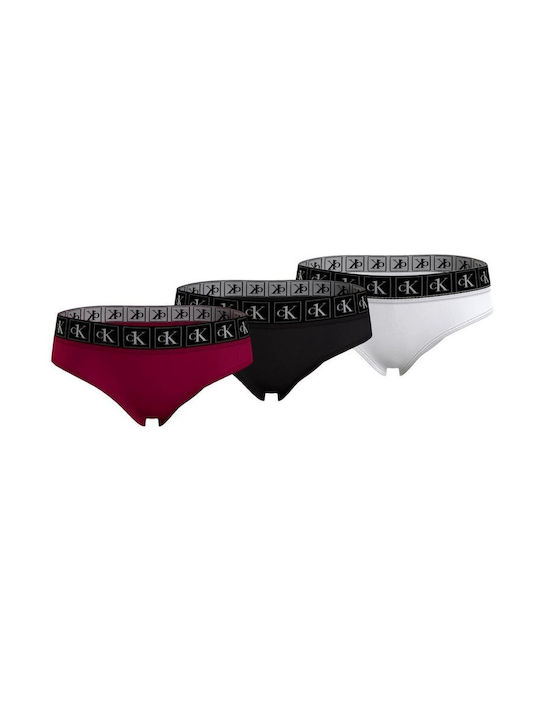 Calvin Klein Set Chiloți Copii Black/white/pink Raspberry