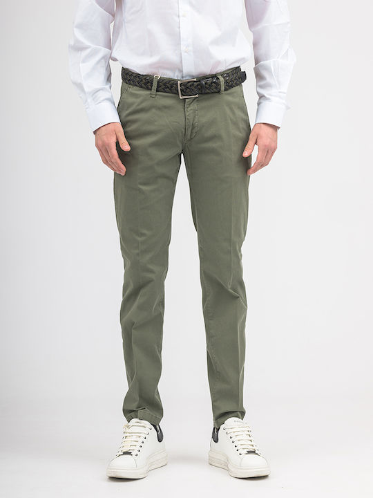 Fourten Industry Pantaloni pentru bărbați Chino cu Croială Slim Khaki