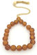 Perle de îngrijorare Amber de lungime 22buc Auriu