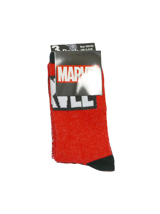 Marvel Men's Socks RED 3Pack