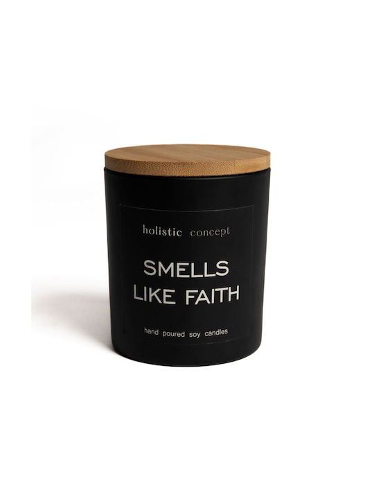 Simply Green Scented Soy Candle Faith Jar with Scent Vanilla White 1pcs