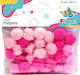 Titanum Pom Pom de Artizanat Pink cu Diametru 25mm Set 30buc