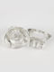 La Belle Maison Candle Holder suitable for Tealights Glass in Transparent Color 8x8x5cm 1pcs