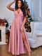 Brak Maxi Dress for Wedding / Baptism Pastel Pink