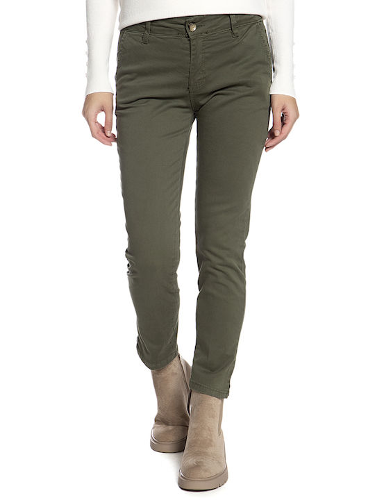 Cavalieri Damen Chino Hose Grün