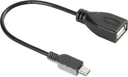 Lampa Convertor mini USB masculin în USB-A feminin Roșu (38830)