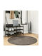 vidaXL Rug Round Grey