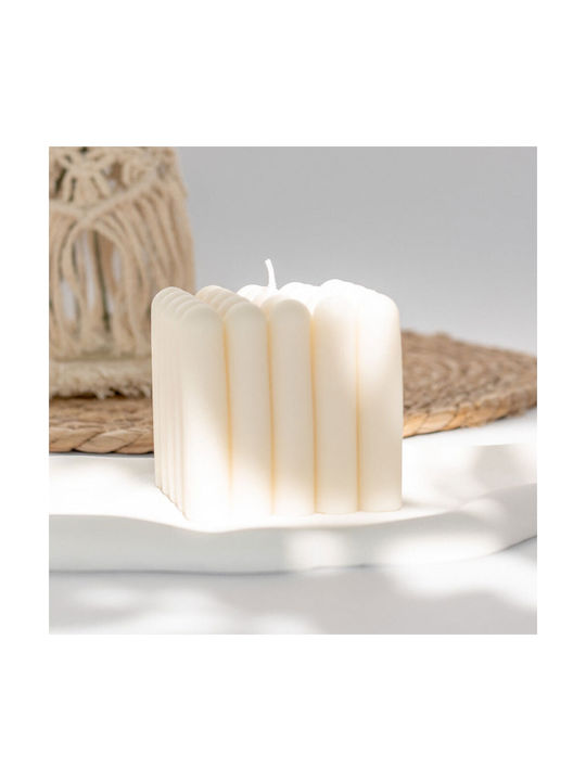 Queen Accessories Decorative Candle Beige 1pcs