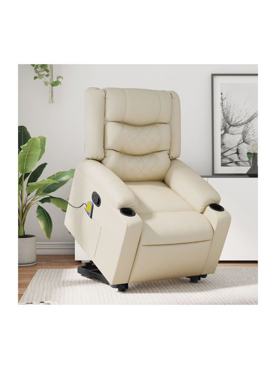 Πολυθρόνα Relax Massage με Υποπόδιο από Δερματί...