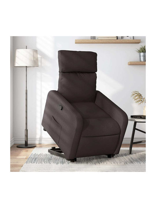 Πολυθρόνα Relax με Υποπόδιο Σκούρο Καφέ 66x89.5...