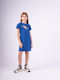 Evita Kids Dress Short Sleeve Blue