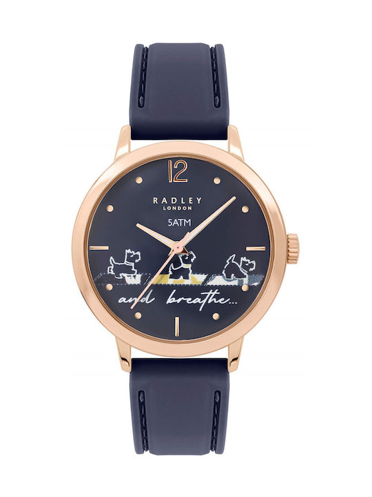 Radley Uhr mit Blau Kautschukarmband