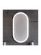 Martin Oval Badezimmerspiegel LED aus MDF 42x80cm Weiß