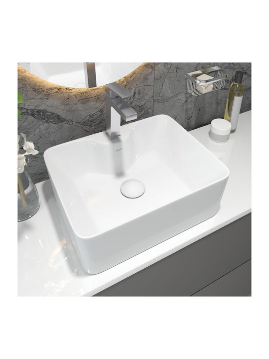 Soncera Vessel Sink made of Porcelain 47.5x37cm White