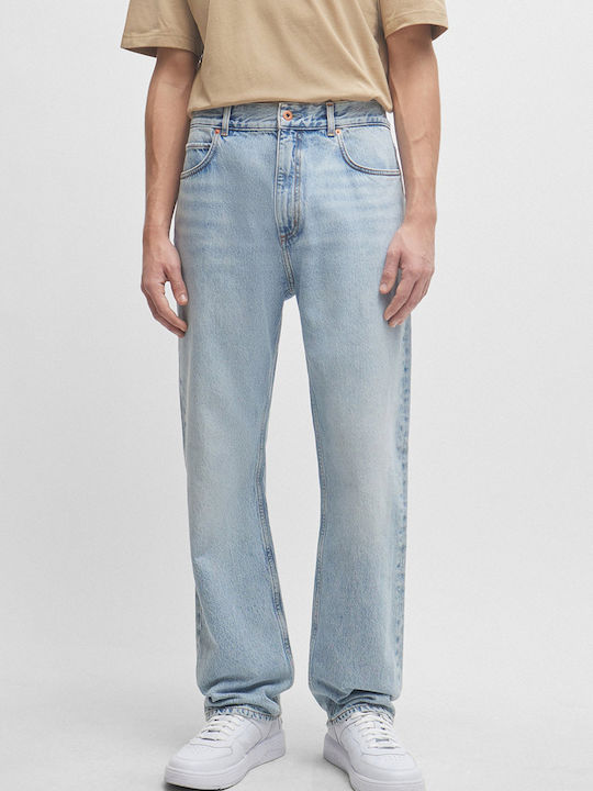Hugo Nate Men's Jeans Pants Regular Fit Baggy Blue