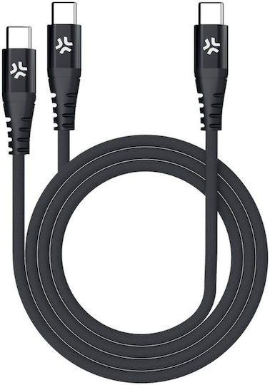 Celly USB 2.0 Kabel USB-C männlich - USB-C 100W Schwarz 1m (USBC2USBCBK)