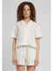Short Sleeve Women's Cotton Shirt White