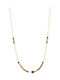 Achilleas Accessories Halskette aus Vergoldetem Stahl Bordeaux
