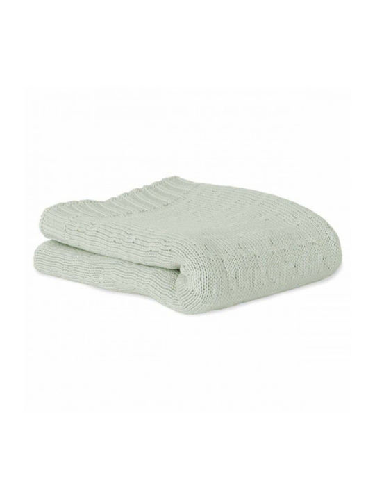 Bonjour Bebe Blanket Nursery Swaddling Blankets Granny Cotton Mint 70x90cm.