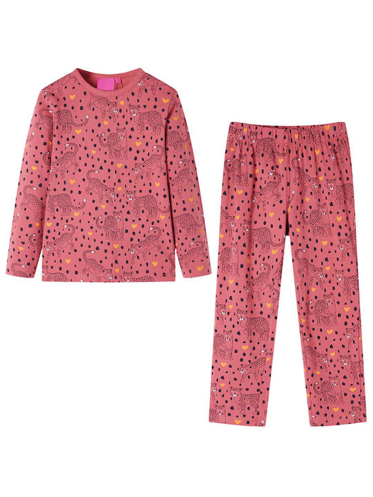 vidaXL Kids Pyjamas Cotton ΡΟΖ