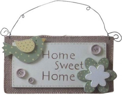 Etoile Placă Decorativă Lucrată Manual Multicoloră Din Lemn 21x12cm