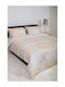 Viokarpet Bettbezug-Set Baumwolle Übergröße mit 2 Kissenbezügen 225x245 Home Nordic 853 Beige