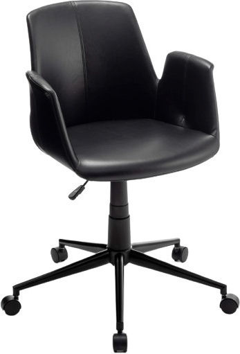 Polihome Stuhl Büro mit Armen Time 162736679 Black Velvet-Black Metal