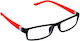 Lesebrille +4.00 in Rot Farbe 180