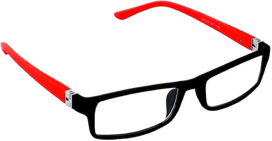 Lesebrille +4.00 in Rot Farbe 180